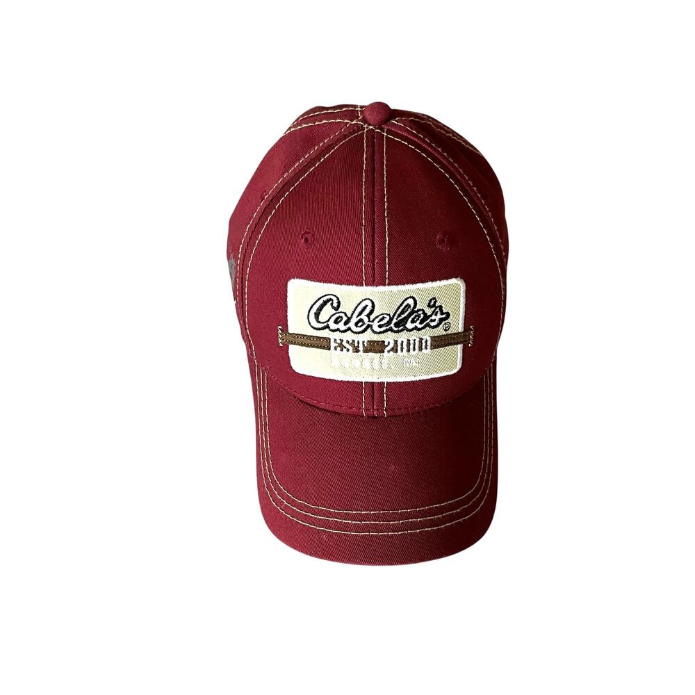 Cabela's Burgundy Red Baseball Cap: Y2K, Modern